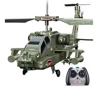 KXKLGWHN RC Drone 2.4G Aereo telecomandato Apache Modello di Caccia Militare Simulazione Aereo Militare Elicottero Rc a 3.5 canali con giroscopio per Principianti Giocattoli per Interni Aereo