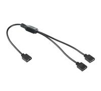 KXPASUKOJX 3 Pin da 5v da 1 a 2 Cavo di Estensione di Raffreddamento a PC Aura RGB per per for ASUS (Nero)