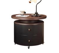 KXPSWGE Comodino bianco, Comodino in noce, tavolino da caffè,tavolino da divano,Design Moderno Minimalista, per Camera da Letto e Soggiorno(Black,50cm/19.7in)