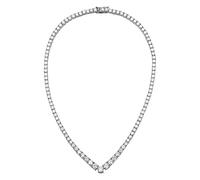 KXQYIKYI 925 Collana di moissanite in Argento Sterling per Donne Catena di Blocco del Banchetto a Diamante con gioielleria