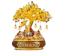 KXQYIKYI Albero di Cristallo della Vita, Albero della Fortuna citrino, Albero Fortunato, Albero dei Chakra, Ornamento dell'albero dei Soldi, Fortuna Che attira l'arredamento Feng Shui, Albero di