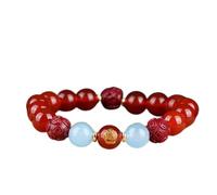 KXQYIKYI Bracciale di ricchezza Feng Shui Bracciale ossidiano naturale Reiki Bracciale Stretch Chakra Meditazione redazione degli spiriti malvagi talismano prosperità pace cingina (colore: uomini)