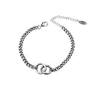 KXQYIKYI Bracciale rotondo in argento sterling S925 Accessori semplici versatili
