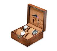 KXQYIKYI Case d'oro dell'orologio Vintage Orologio in Legno Scatola di stoccaggio Scatola di Orologio in Legno in Legno in Legno Collana Bracciale Box