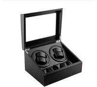 KXQYIKYI Case d'oro Orologio Meccanico Scatola di stoccaggio in Pelle con Shaker da Tavolo Rotante, Scatola di Orologio Ricaricabile per la Portata di Gioielli