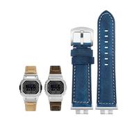 KXQYIKYI Cinta di orologio in pelle genuina adatta per G-shock per GMW-B5000 Small Silver Bar's Morbing Accessori della banda di guardia comoda 22mm