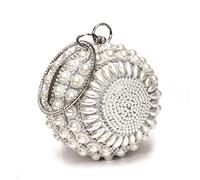 KXQYIKYI Flower Pearl Women Day Clutch perline Diamonds Ball Borse da sera per le borse da donna per matrimoni da sposa (E)