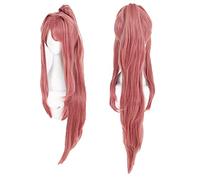KXQYIKYI Giochi di Ruolo per Doki Doki Literature Club! DDLC Monika Cosplay Parrucche da 100 cm Resistenti al Calore Lungo Resistenza Sintetica Cosplay Anime Parrucca Coser