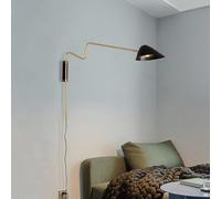 KXQYIKYI Lampada da Parete a LED per Interni e G9 Vintage Industriale con Braccio oscillante in Metallo Nero, Applique Girevole, Camera da Letto, Soggiorno, Ristorante (1 Confezione)
