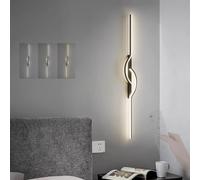 KXQYIKYI Lampada da Parete a LED per Interni Lunghi con Telecomando Sconce dimmerabile lineare Moderna in Alluminio 3 Temperature di Colore 28 W Vanity Bar Light Soggiorno (Oro Nero, 100 cm)