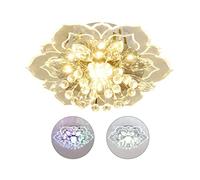 KXQYIKYI Lampadini di Cristallo lampadari in Cristallo Fissature di Illuminazione Fiore Lampada a soffitto in Cristallo a LED da 9 W per Soggiorno del corridoio Interno (Colore: RGB)