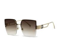 KXQYIKYI Lusso Quadrato Occhiali Da Sole Donne Moda Gradiente Rimless Occhiali Da Sole Per Gli Uomini Vintage Outdoor Shades UV400