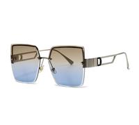 KXQYIKYI Lusso Quadrato Occhiali Da Sole Donne Moda Gradiente Rimless Occhiali Da Sole Per Gli Uomini Vintage Outdoor Shades UV400