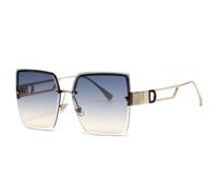 KXQYIKYI Lusso Quadrato Occhiali Da Sole Donne Moda Gradiente Rimless Occhiali Da Sole Per Gli Uomini Vintage Outdoor Shades UV400