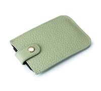 KXQYIKYI Mini portafoglio da donna in pelle con blocco RFID, porta carte di credito, sottile, con scomparti per carte di credito impilati (verde), Verde