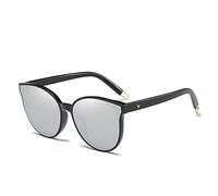 KXQYIKYI Moda Colore Lusso Flat Top Cat Eye Elegante Occhiali Da Sole Donna Uomini Doppio Fascio Oversize Occhiali Da Sole UV400