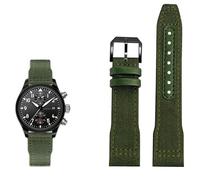 KXQYIKYI Nylon Leather Watchband 20mm 21mm 22mm Fit per iwc le petit principe grande pilota top pistola IW3777 Black Sport Canvas Watch Strap