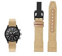 KXQYIKYI Nylon Leather Watchband 20mm 21mm 22mm Fit per iwc le petit principe grande pilota top pistola IW3777 Black Sport Canvas Watch Strap