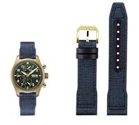 KXQYIKYI Nylon Leather Watchband 20mm 21mm 22mm Fit per iwc le petit principe grande pilota top pistola IW3777 Black Sport Canvas Watch Strap