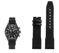 KXQYIKYI Nylon Leather Watchband 20mm 21mm 22mm Fit per iwc le petit principe grande pilota top pistola IW3777 Black Sport Canvas Watch Strap