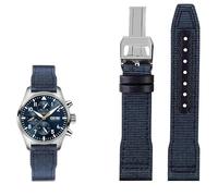 KXQYIKYI Nylon Leather Watchband 20mm 21mm 22mm Fit per iwc le petit principe grande pilota top pistola IW3777 Black Sport Canvas Watch Strap