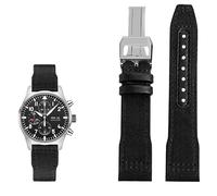 KXQYIKYI Nylon Leather Watchband 20mm 21mm 22mm Fit per iwc le petit principe grande pilota top pistola IW3777 Black Sport Canvas Watch Strap