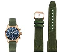 KXQYIKYI Nylon Leather Watchband 20mm 21mm 22mm Fit per iwc le petit principe grande pilota top pistola IW3777 Black Sport Canvas Watch Strap