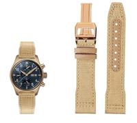 KXQYIKYI Nylon Leather Watchband 20mm 21mm 22mm Fit per iwc le petit principe grande pilota top pistola IW3777 Black Sport Canvas Watch Strap