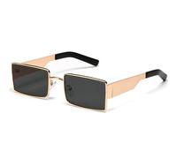 KXQYIKYI Occhiali da sole quadrati da donna retrò occhiali da sole in metallo occhiali da sole classici vintage UV400 Outdoor Shadow