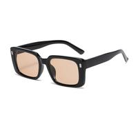 KXQYIKYI Occhiali da sole quadrati rivetto vintage donna personalità occhiali da sole femminile moda arancione retrò
