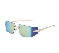 KXQYIKYI Occhiali da sole senza montatura per gli uomini di lusso vintage senza cornice rettangolo occhiali da sole per le donne Ombra Eyewear UV400