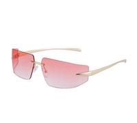 KXQYIKYI Occhiali da sole senza montatura per gli uomini di lusso vintage senza cornice rettangolo occhiali da sole per le donne Ombra Eyewear UV400