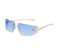 KXQYIKYI Occhiali da sole senza montatura per gli uomini di lusso vintage senza cornice rettangolo occhiali da sole per le donne Ombra Eyewear UV400