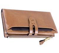 KXQYIKYI Porta carte da donna in PU solido Porta carte Borsa da viaggio grande Borsa da donna (Style B, Kaki), HEDCTBENQ-B07FXK4QQQ