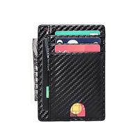 KXQYIKYI Portafogli in Pelle Sottile per Uomo Donna Porta Carte di Credito Porta Badge Porta Soldi Portafoglio in Fibra di Carbonio Mini (Colore : E, Dimensioni : 11.5 * 8cm)