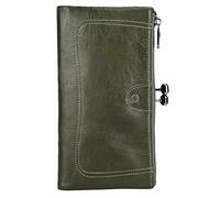 KXQYIKYI Portafoglio bifold grande per donna Borsa per telefono in pelle da donna con tasca Kiss-Lock Porta carte con blocco RFID