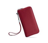 KXQYIKYI Portafoglio da donna in vera pelle Porta carte di credito con blocco RFID Borsa con cerniera Borsa da viaggio con pochette (Arancione)