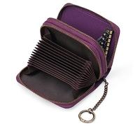 KXQYIKYI Portafoglio da donna Porta carte di credito compatto in pelle con blocco RFID Porta carte di credito compatto con finestra ID