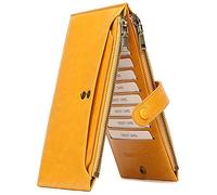 KXQYIKYI Portafoglio sottile da donna Porta carte di credito multiplo con blocco RFID Borsa pochette vintage Portafoglio da viaggio antifurto, Giallo, HEHDHENAC-B0BCJ7KBZW