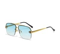 KXQYIKYI Quadrato Senza Montatura Occhiali Da Sole Degli Uomini Di Lusso Oversize Frameless Retrò Occhiali Da Sole Per Maschile Shield Eyewear UV40