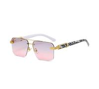 KXQYIKYI Retro Metallo Doppio Ponti Quadrato Donne Occhiali Da Sole di Lusso Moda Senza Montatura Gradiente Ocean Film UV400 Uomini Occhiali Da Sole