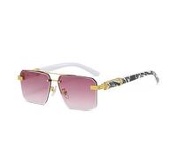 KXQYIKYI Retro Metallo Doppio Ponti Quadrato Donne Occhiali Da Sole di Lusso Moda Senza Montatura Gradiente Ocean Film UV400 Uomini Occhiali Da Sole