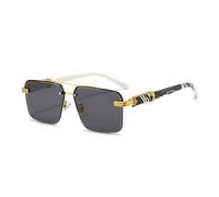 KXQYIKYI Retro Metallo Doppio Ponti Quadrato Donne Occhiali Da Sole di Lusso Moda Senza Montatura Gradiente Ocean Film UV400 Uomini Occhiali Da Sole