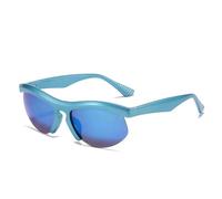 KXQYIKYI Retro Semi-Rimless Occhiali Da Sole Donne Moda Colori Della Caramella Sfumature UV400 Uomini Sport All'aperto Guida Specchio Occhiali Da Sole