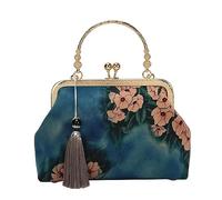 KXQYIKYI Sacca di cheongsam donne donne eleganti clip vintage borsetta classica piccola borsa antica a mano che trasporta la borsa madre