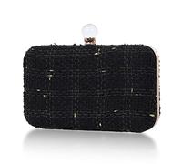 KXQYIKYI Sacchi da sera da donna vintage schow out ladies party borsetta piccola frizione da giorno (nero)