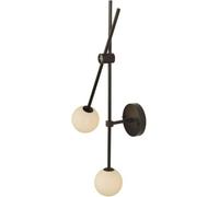 KXQYIKYI Vetro lattigino 300 ° 300 ° Sconce ROTALLE ALIMINE Molto Globe LAMPA Long LAMPAGNO LINEARE Linea di 2 LIGHIO di 2 secolo Luce Moderna per Mezzo del Comodino Camera da Letto