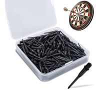 KXVXXV Punte in plastica per freccette, punte morbide di ricambio, non facili da rompere e stabili, 200 pezzi, nere, per freccette con punta in plastica