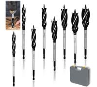 KXVXXV Set di punte professionali per legno, per lavori in legno, 10 mm/12 mm/14 mm/16 mm/18 mm/20 mm/22 mm/25 mm, per trapano a vite autoavanzata, taglio rapido