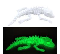 KXWDKJ 3-D Printed Animals 3-D Printed Stuff Drago Teschio Articolato per Decorazione Home Office, Scrivania Executive, Regali Fantasia-Glow-in-the-Dark Green